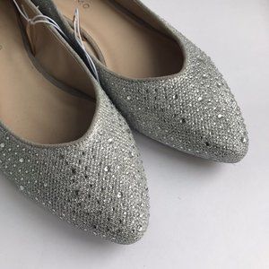 Andiamo crystal studded pointed flats 8M